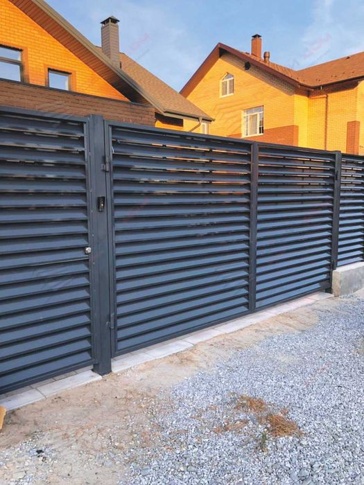 Забор жалюзи горизонтальный