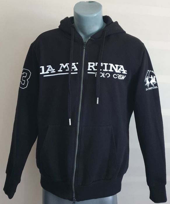 La Martina Full Zip Hoodie Mens Size M НОВО ОРИГИНАЛ! Мъжки Суичър с цял Цип!