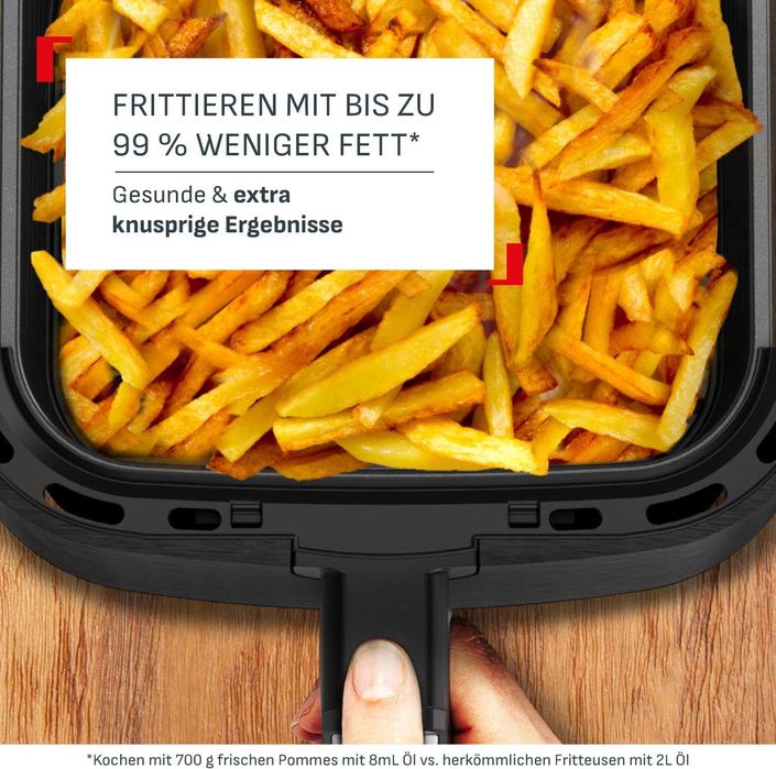 ПРОМО Нов 2г Гаранция Фритюрник с Горещ Въздух и Грил 2 в 1 Air Fryer Tefal Easy Fry & Grill Classic EY5018, 4,2 л