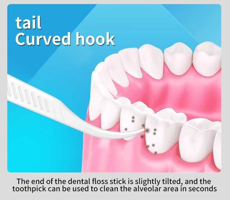 Ata dentara cu scobitoare 10 buc si Cutie de transport