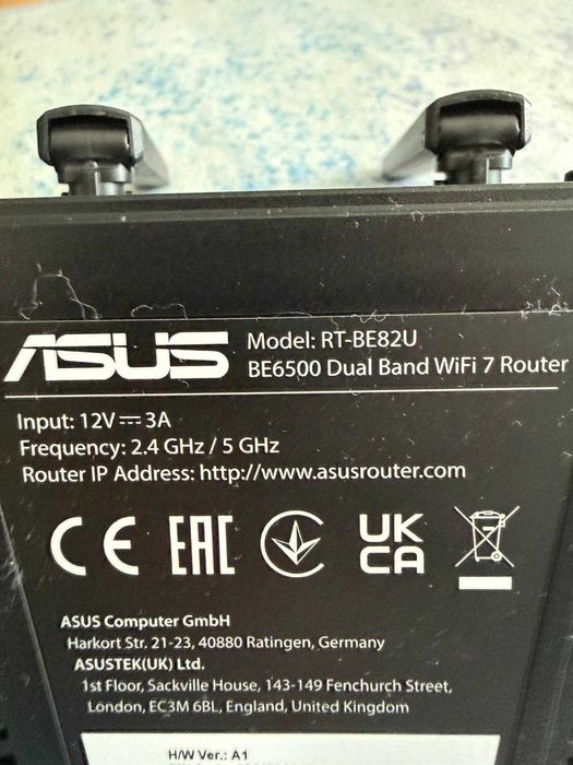 ASUS RT-BE82U (90IG0990-MO9B00) Router