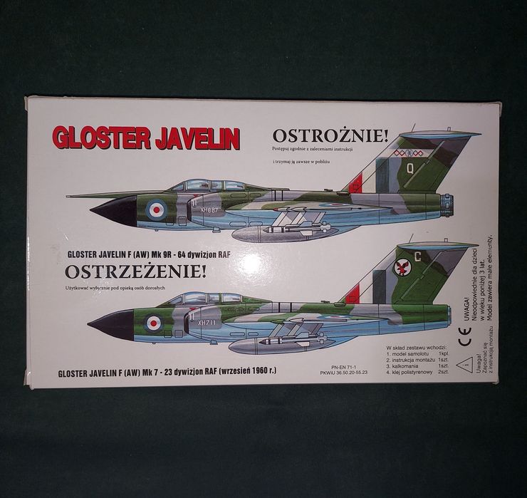 Macheta avion militar Gloster Javelin-Poland  Kit-colectie