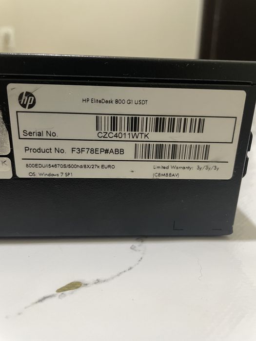 Мини ПК hp elitedesk 800 g1
