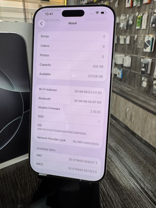 iPhone 16 Pro Max, White, 256 GB