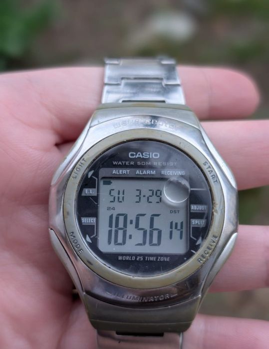 Ceas vechi Casio Wave Ceptor WV-56h, modul 2586