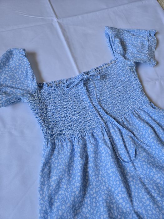 Rochie NewYorker scurta de vara cu maneci lasate pe umeri