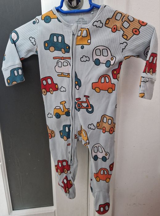 Set NEXT 3 salopete cu fermoar si botosei baieti 3-6 luni / 68