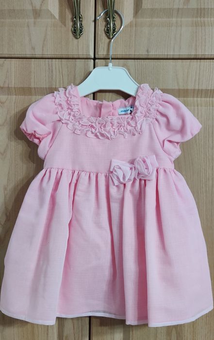 Rochie roz cu fundita