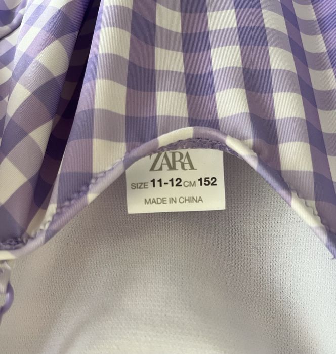 Детски комплект ZARA 11-12г цял бански, плажна рокля и слънчеви очила