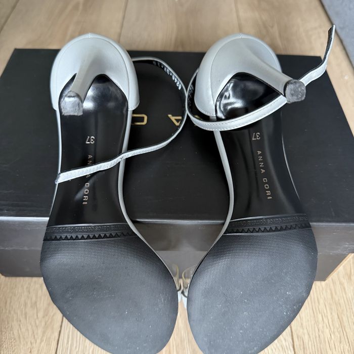 Sandale piele argintii Anna Cori, marime 37