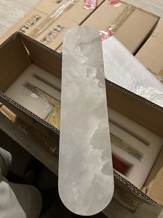 Aplică LED de Perete 50 cm – Marmură Naturală & Auriu – Dulie G9 – Nouă