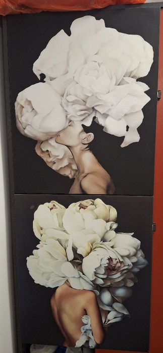 Tablou canvas alb negru