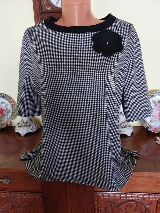 Bluza noua din jerse  cu imprimeu clasic pepit