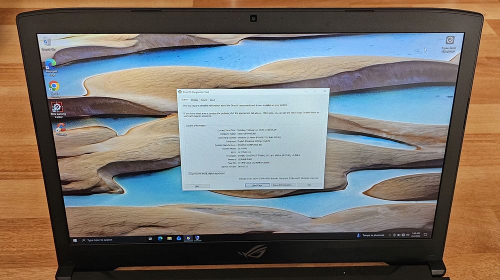 Asus ROG Strix G731GU - 17" - I7 16GB ram 128 SSD + 240