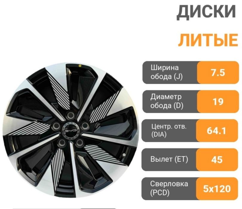 Диски от BYD song plus оригинал 2025