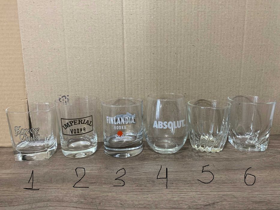 Чаши за уиски, водка и ракия. НОВИ.