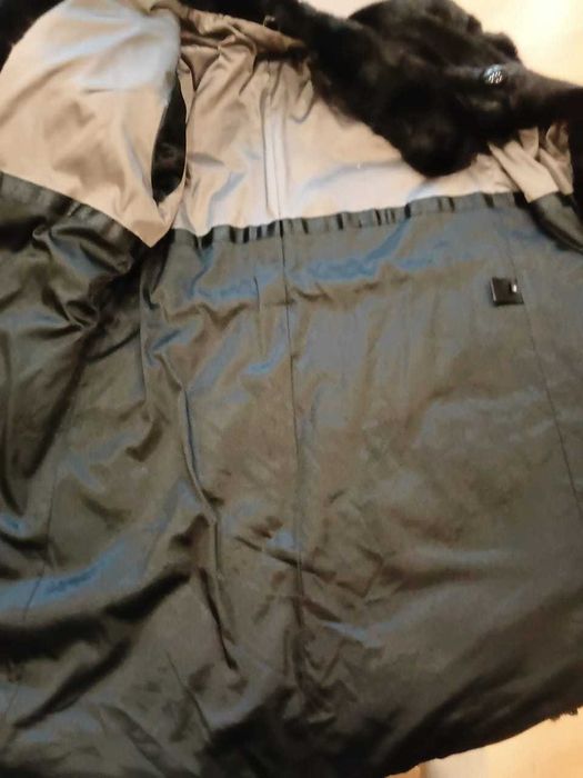 Норковая шуба черная