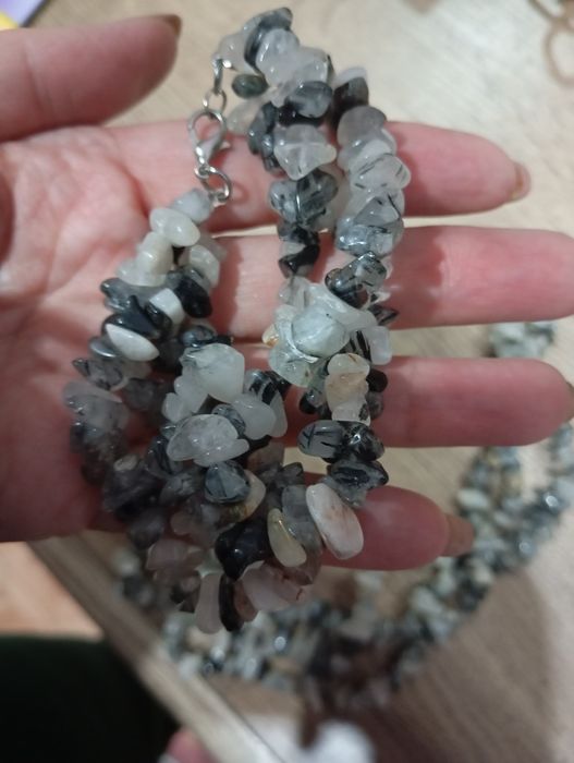 Комплект с натурального  агата