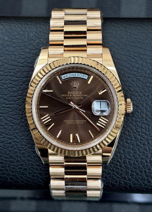 Rolex Day-Date Chocolate Roman Dial 40mm ETA 3255