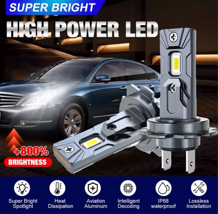 Becuri led H1 H4 H7 H8 h9 H11 -99lei D1S D2S D3S -180 lei