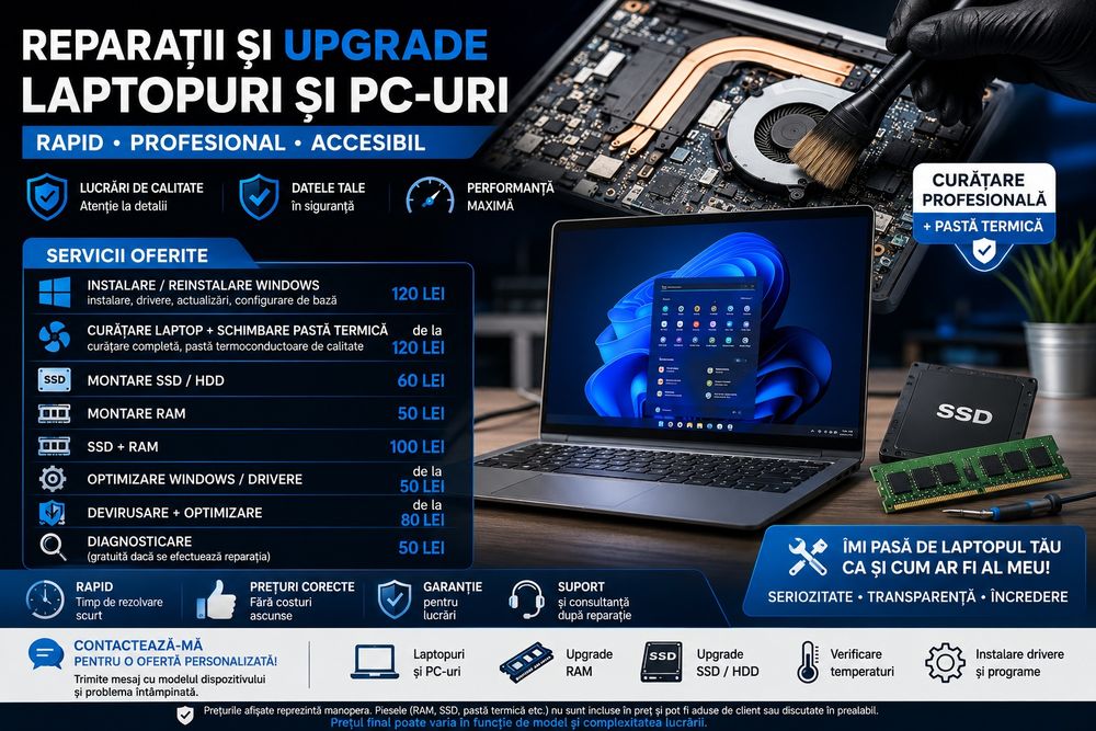 Reparatii  laptop-uri