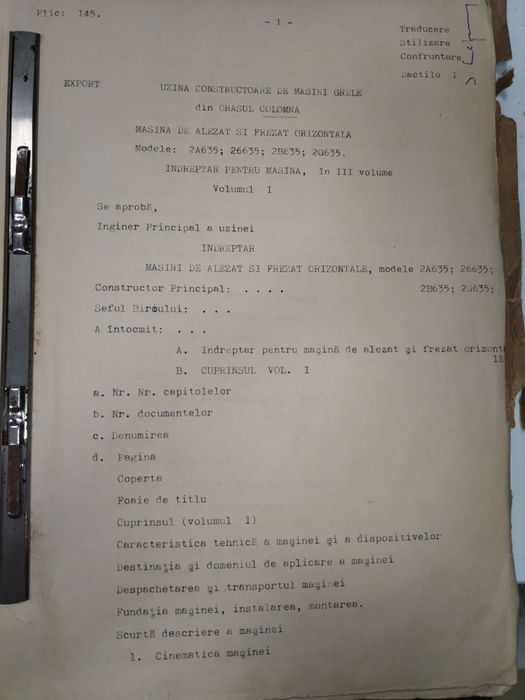 Cărți tehnice freză, mașină filetat,găurit,alezat