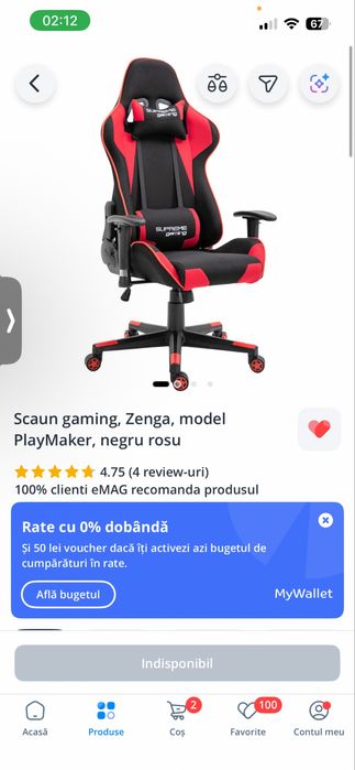Scaun gaming, Zenga, model PlayMaker