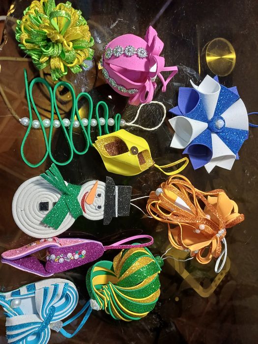 Ёлочные игрушки из фоамирана