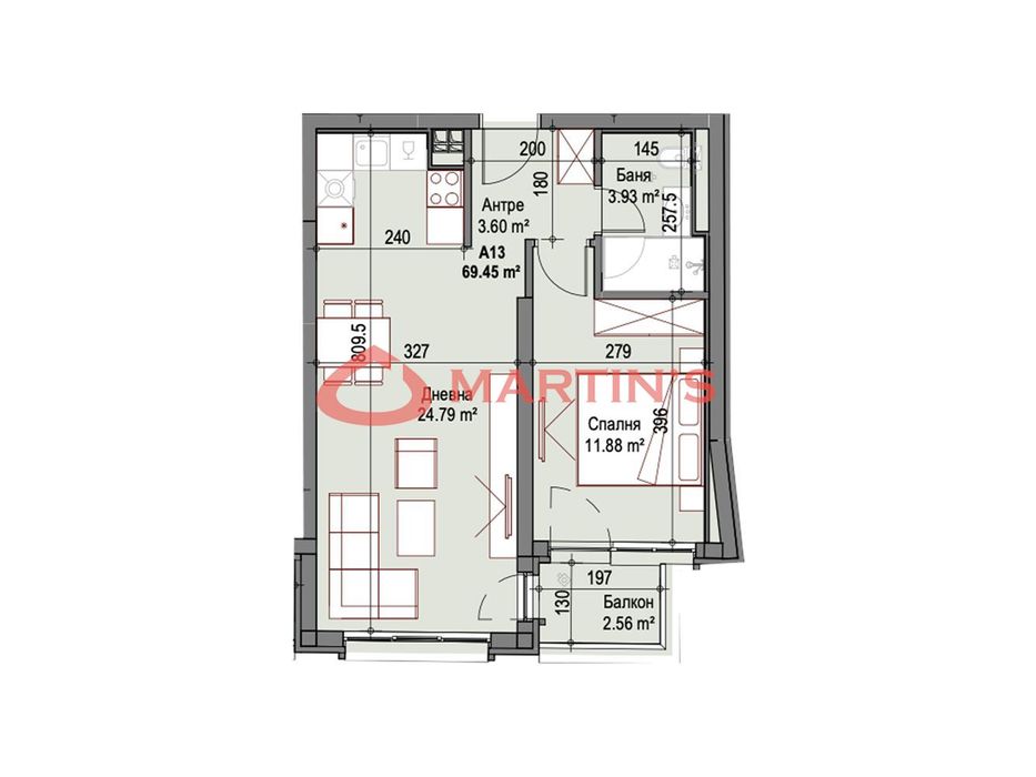 Продава се Двустаен апартамент в София, Сухата река - 69 кв.м за 2014 €/кв.м - Снимка #2