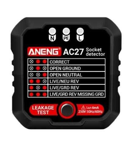 Контакт Тестер Изтичане на Ток Фазомер Проверка за Електрически Утечки