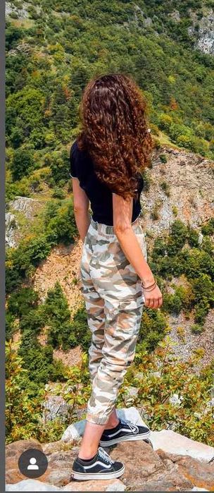 Панталон H&M, р-р 36, висока талия, камуфлажни, military