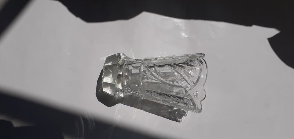 .вази кристални, масивни тежки, оловен кристал, внос от Чехия