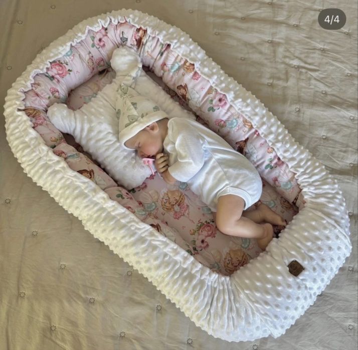 Babynest, cuib pentru bebelusi - handmade, premium, 100% bumbac.