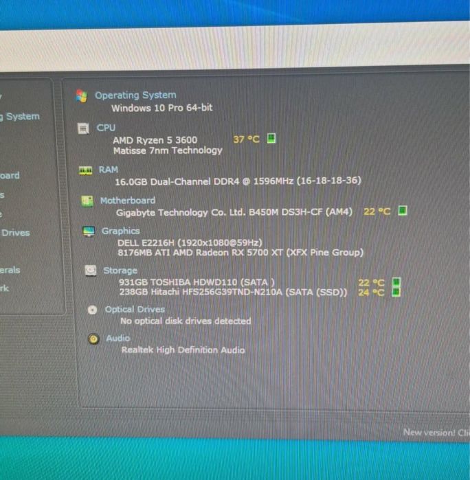 PC Gaming DDR4 Ryzen 5 3600 RX 5700XT CS2 FiveM