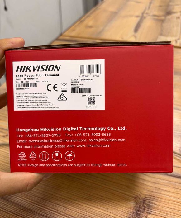 HikVision Face ID Terminal (СКУД) DS-K1T343MFWX