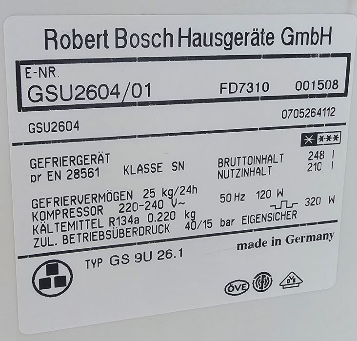 Фризер Bosch- No Frost