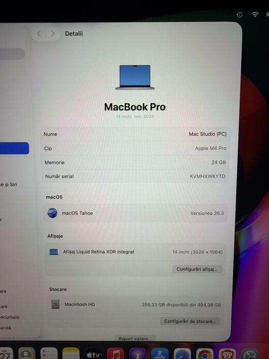 Apple Macbook Pro 14 inch, M4Pro, 24GB ram, 512GB Ssd, NOU