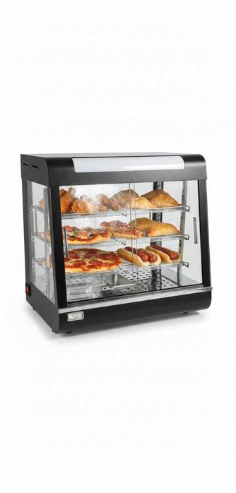 Vitrina electrica calda cu led simpla,dubla,tripla -TRANSPORT GRATUIT