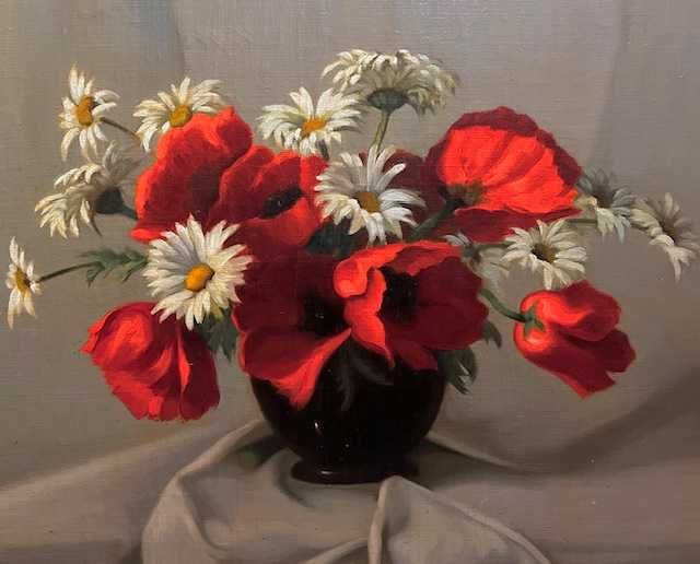 ”MACI” SUPERB! Tablou VECHI, Molnár Z János (1880-1960) ulei/pz 80x60+