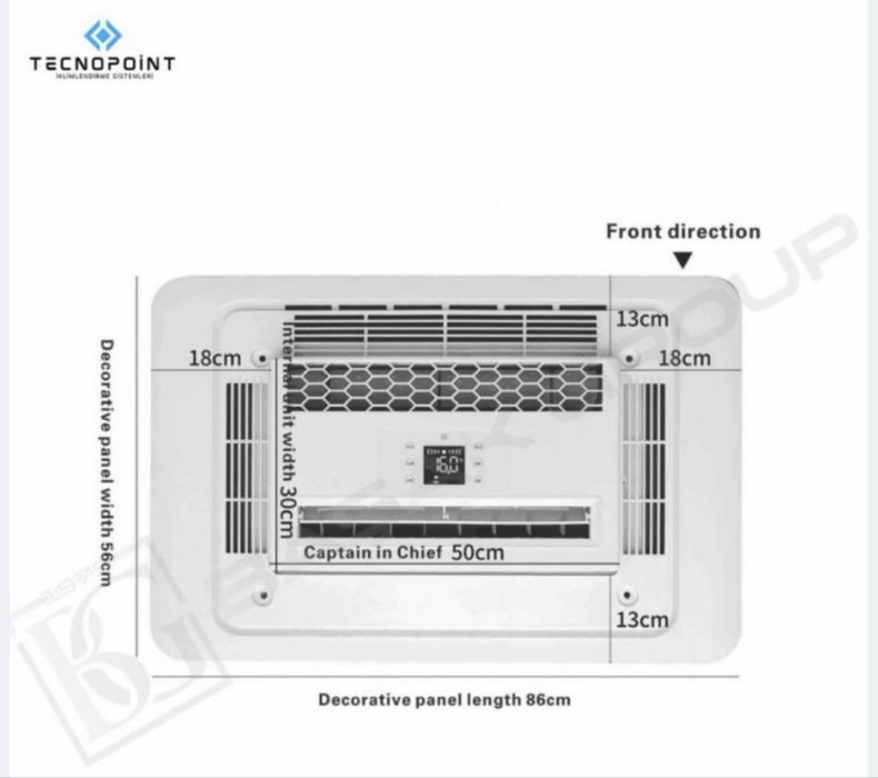 Tecnopoint PRO 24V таванен климатик