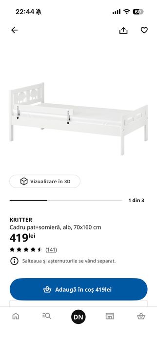 Vand pat copil de la Ikea