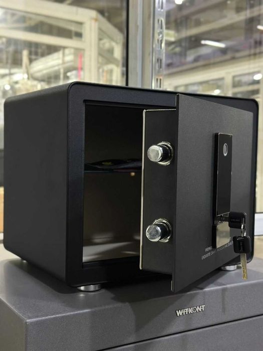 Seyf deli Сейф Deli 27321 с отпечатком черный 30x38x29 17кг Скидки !!!