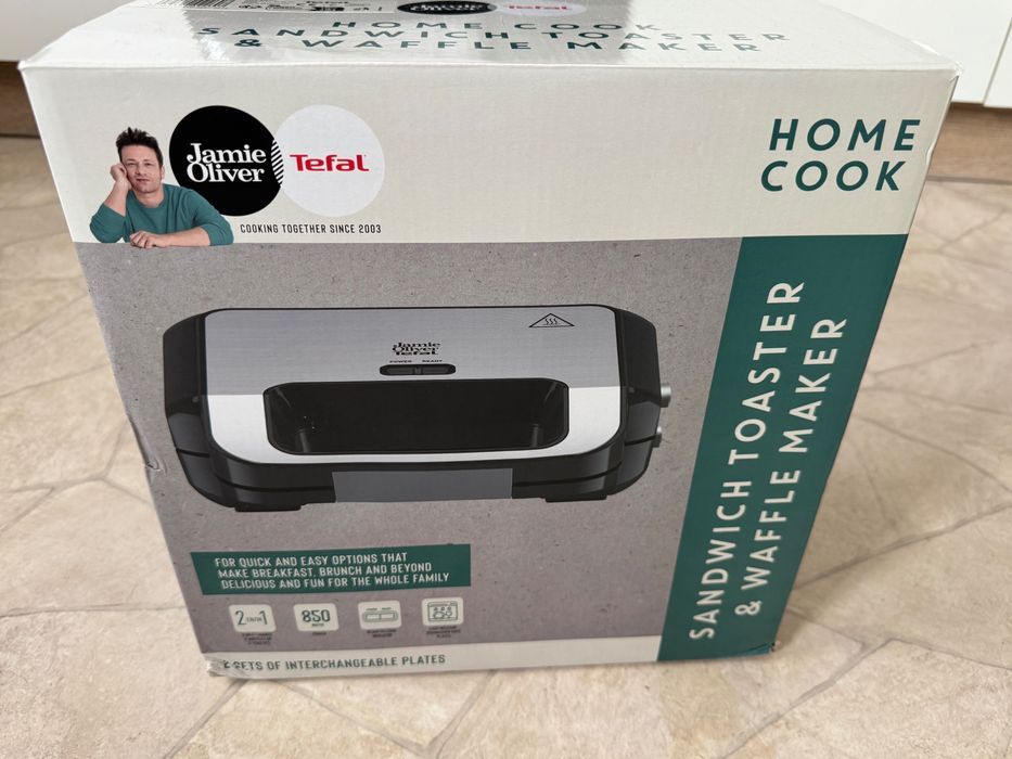 Aparat Tefal 2 in 1 Sandwich Maker si vafe Jamie Oliver ,Nou la cutie!