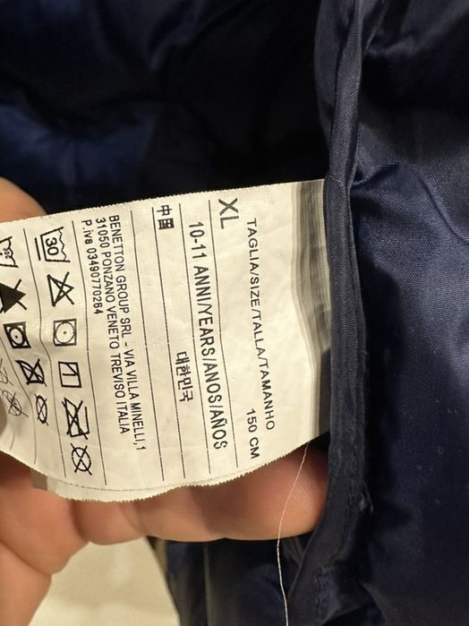 Детско пухено яке Benetton 10-11y, 150cm