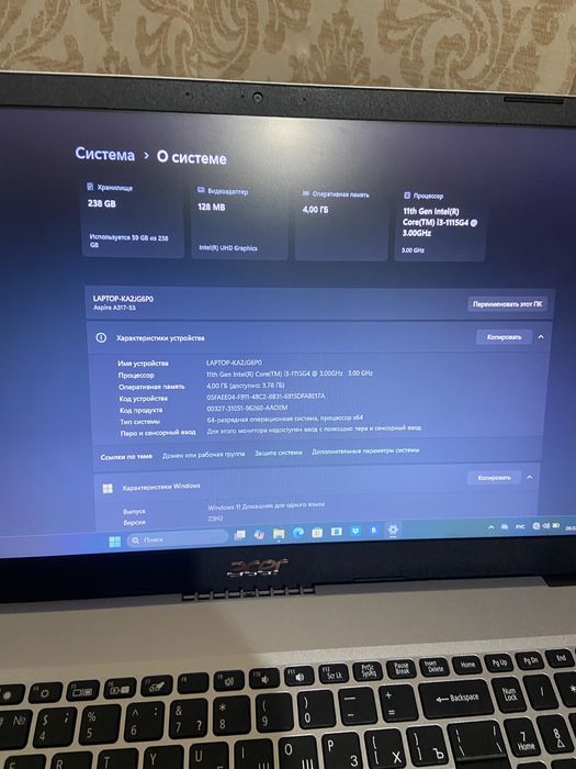 Acer Core i3,11пок новый сост