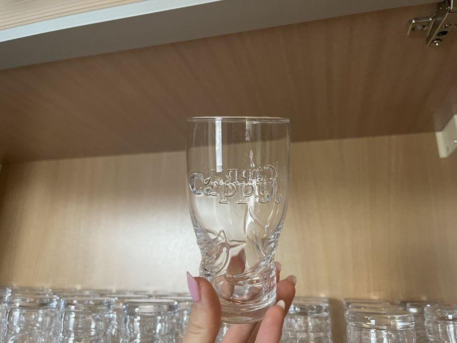 Стъклени Чаши Cappy Капи за вода/сок/безалкохоно