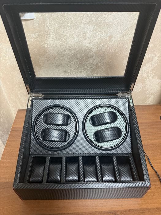 Луксозна кутия за съхранение и навиване на автоматични часовници за 4