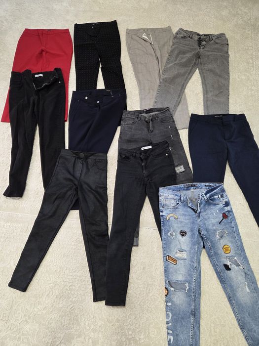 Lot pantaloni dama S-M,diferite marci,Zara,H&M,Brescha,Stradivarius