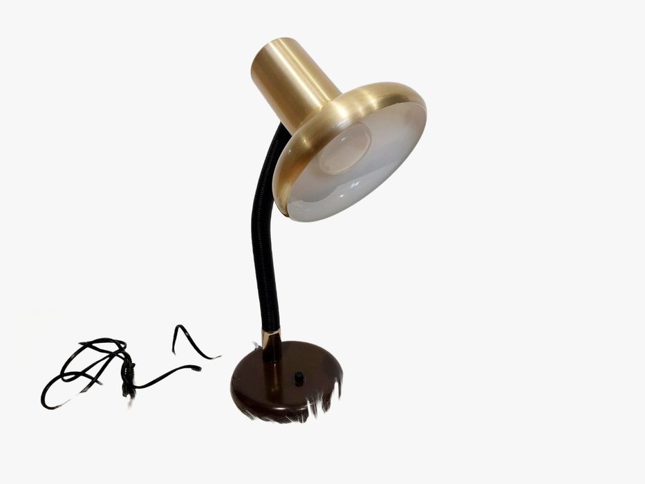 Lampa de alama / veioza vintage aurie de birou