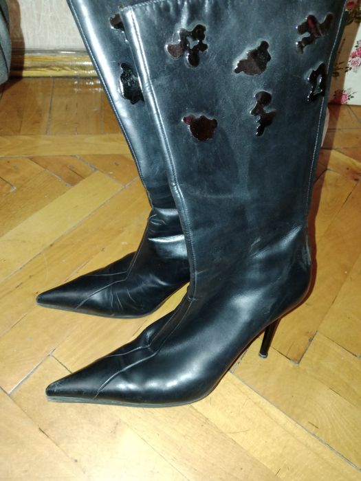 Сапоги кожаные женские